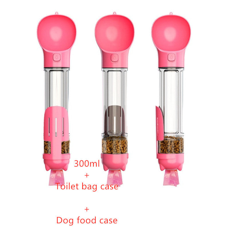 3-in-1 Travel Pet Water Bottle: Hydrate, Feed, and Clean Up